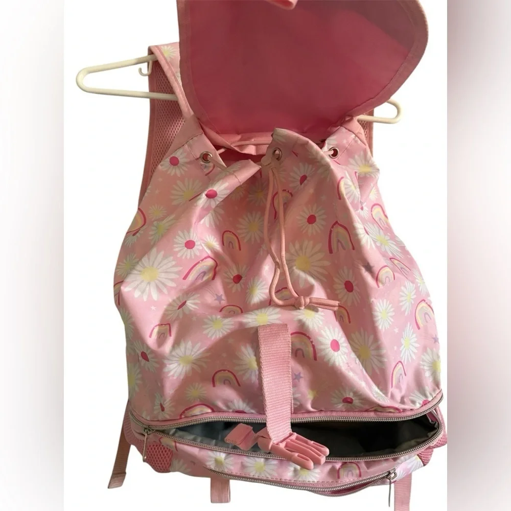 Pink Daisy and Rainbow Kids Backpack